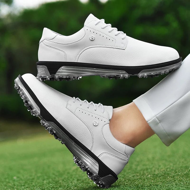StridePro™ Leather Golf Shoes (White 6) - | Zavonix