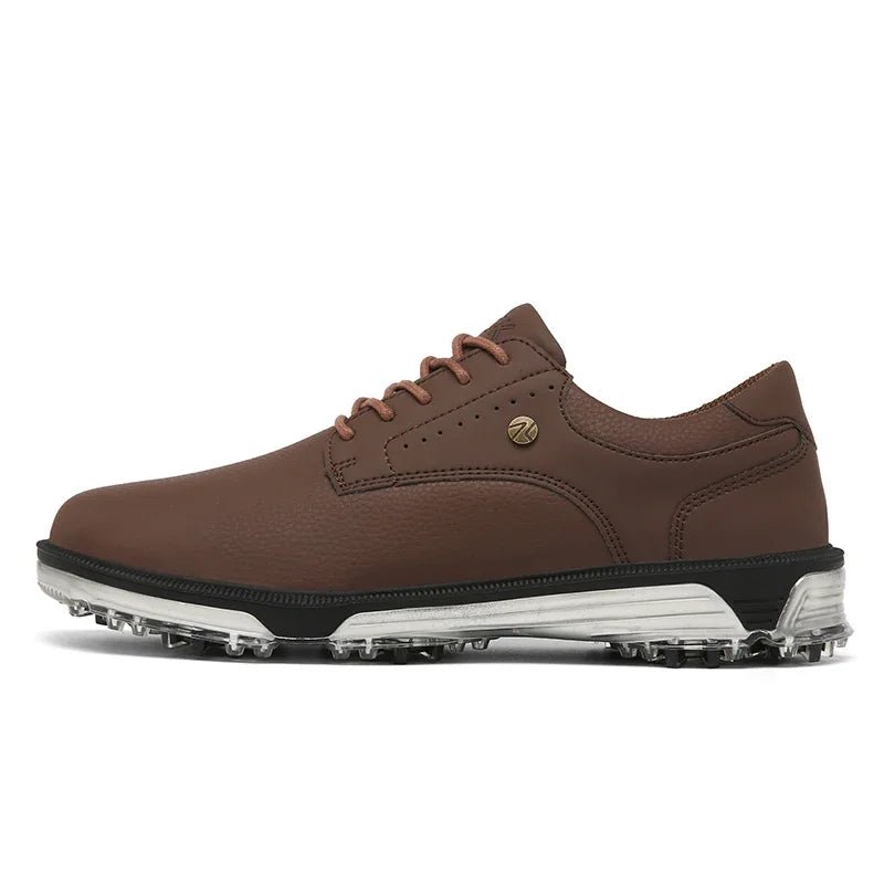StridePro™ Leather Golf Shoes (Brown 6) - | Zavonix