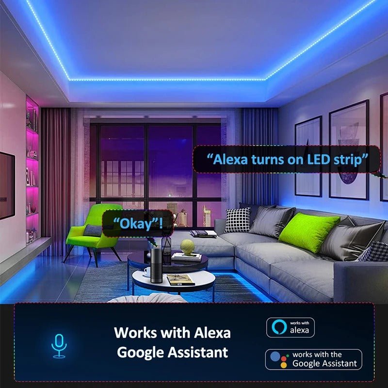 Sleek LED Strip Lights | Flexible, Waterproof, Music-Responsive