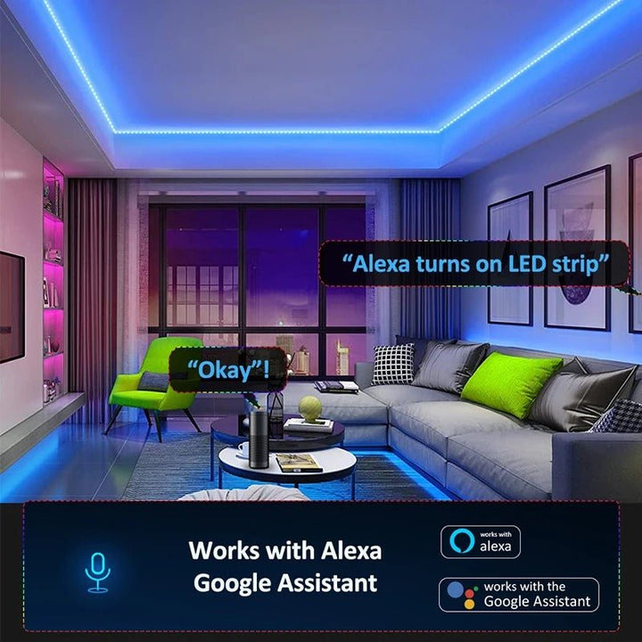 Sleek LED Strip Lights | Flexible, Waterproof, Music-Responsive