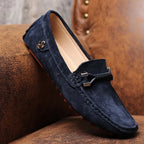 SuedeLux™ Leather Loafers (Black 6) - | Zavonix