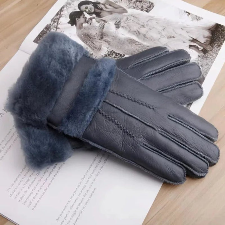 "Stirling" Leather Winter Gloves (Blue ) - | Zavonix