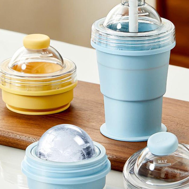 Snapsip Collapsible Silicone Cup Straw Ice Mold Product Image 02