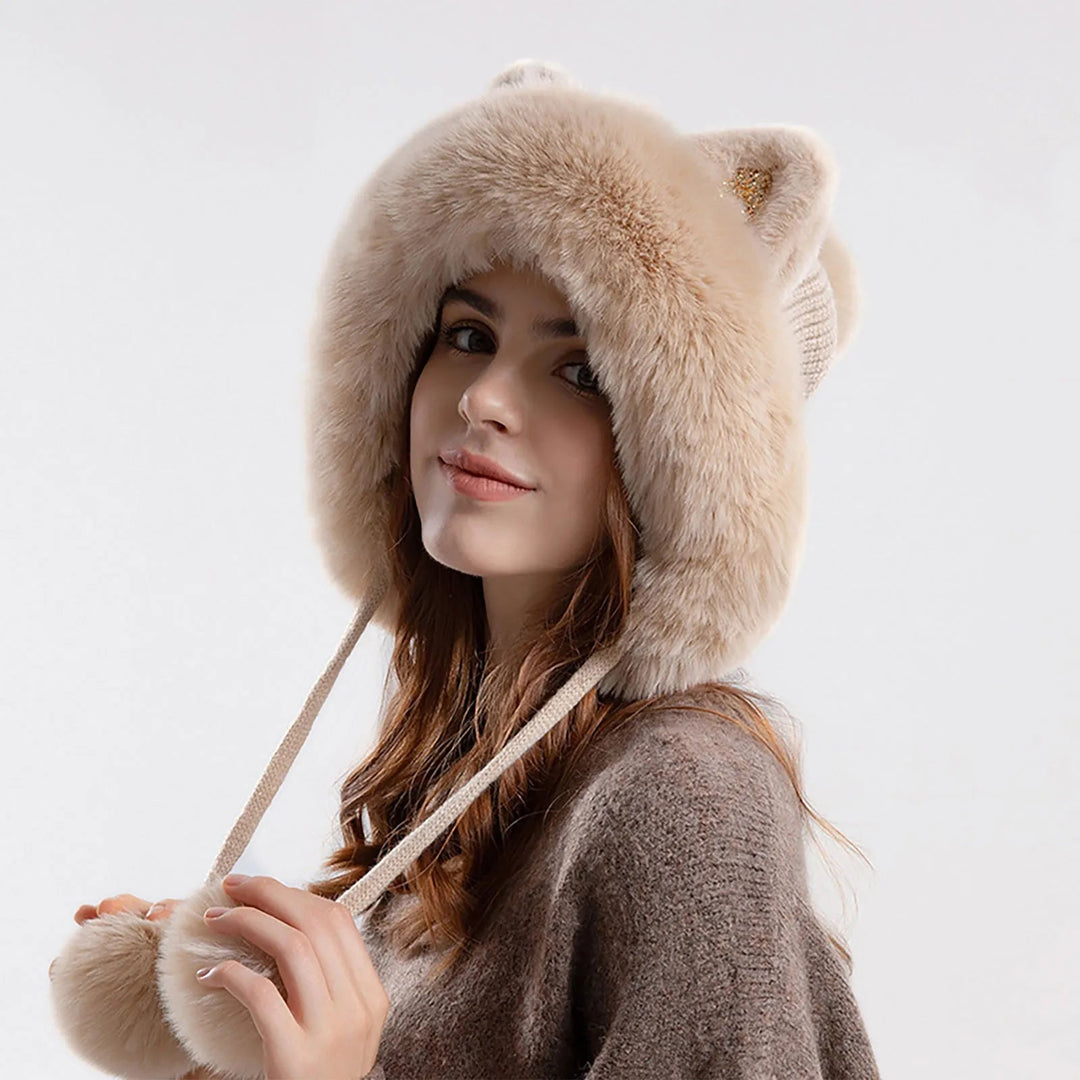 "Snowpounce" Hat (Beige ) - | Zavonix