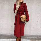 Sofia Classic Belted Coat (Brown S) - | Zavonix