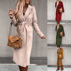Sofia Classic Belted Coat (Green S) - | Zavonix