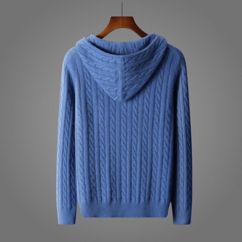 SOL™ CASHMERE SWEATER HOODIE (Blue XS) - | Zavonix