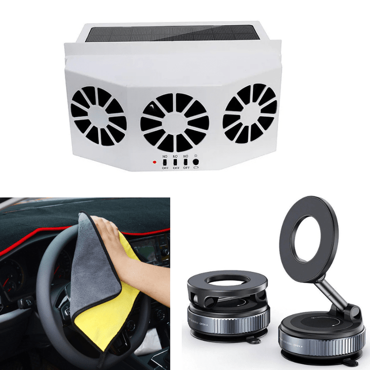 Solar Car Window Vent Fan Product Image 10