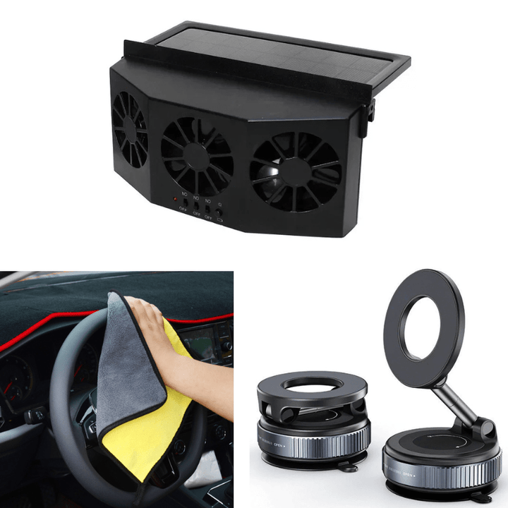 Solar Car Window Vent Fan Product Image 12