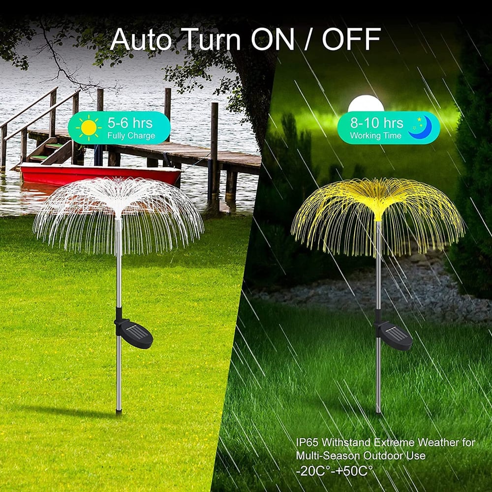 🌞 Solar Powered Jellyfish Lamp | Light Up Your Garden Every Night – Automatically