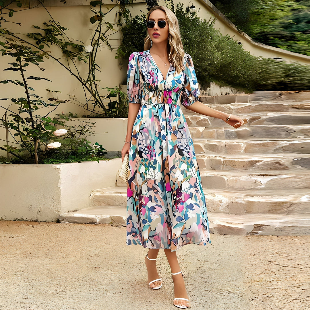 Solenne Printed Midi Dress product image 3