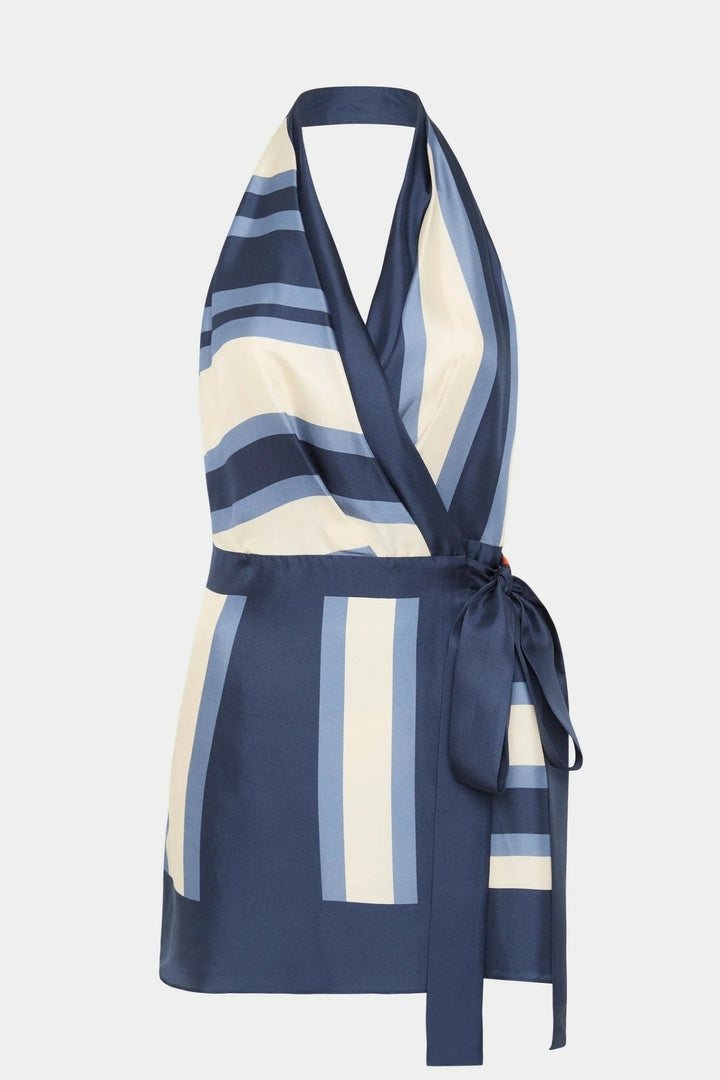 Solenne Striped Halter Mini Dress product image 2