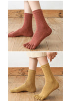 Breathable Five - Toe Socks — Women's Moisture - Wicking Comfort Fit (grey EU 36 - 40) - | Zavonix