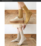 Breathable Five - Toe Socks — Women's Moisture - Wicking Comfort Fit (grey EU 36 - 40) - | Zavonix