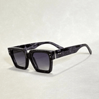 Solis Bold Sunglasses — Durable Acetate Frame with UV400 Protection (Marble ) - | Zavonix