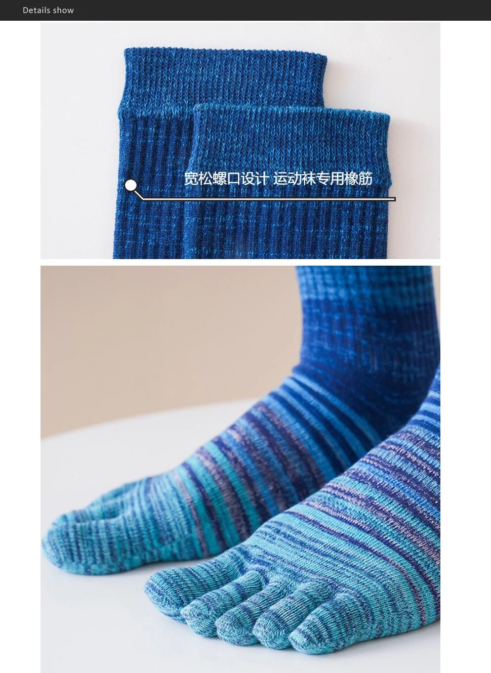 Men’s Toe Socks — Breathable Cotton Blend with Blister Protection (Red EU40 - 46) - | Zavonix