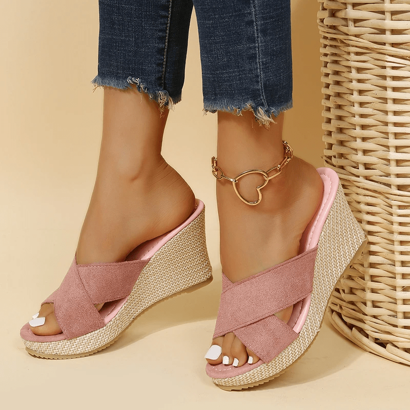Sorelle Cross-Strap Wedge Sandals product image 4