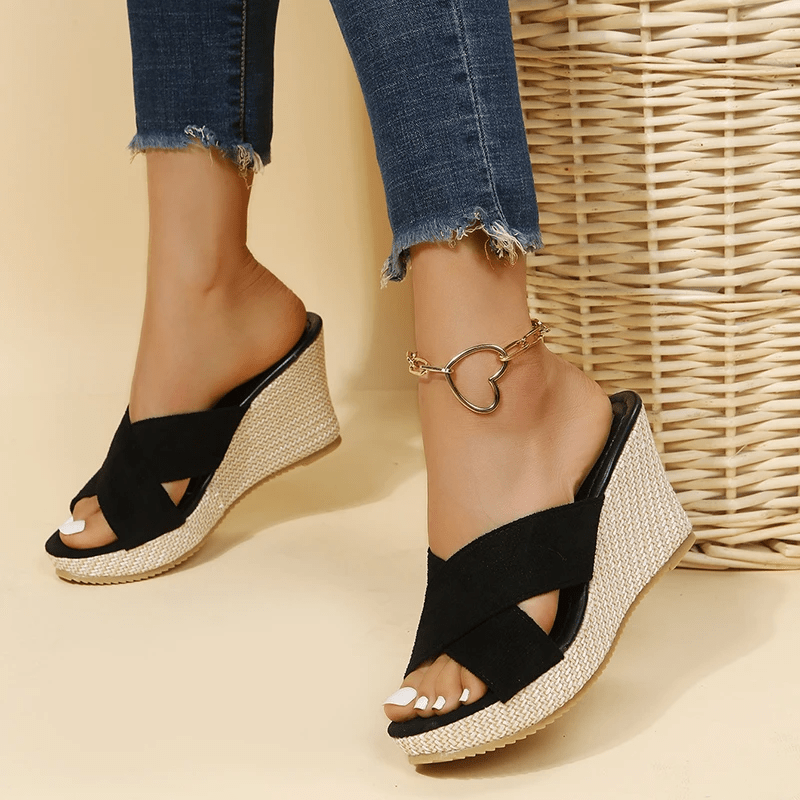 Sorelle Cross-Strap Wedge Sandals product image 6