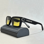 Soren Bold — UV400 Sunglasses with Acetate Frame and Metal Temples (Yellow ) - | Zavonix