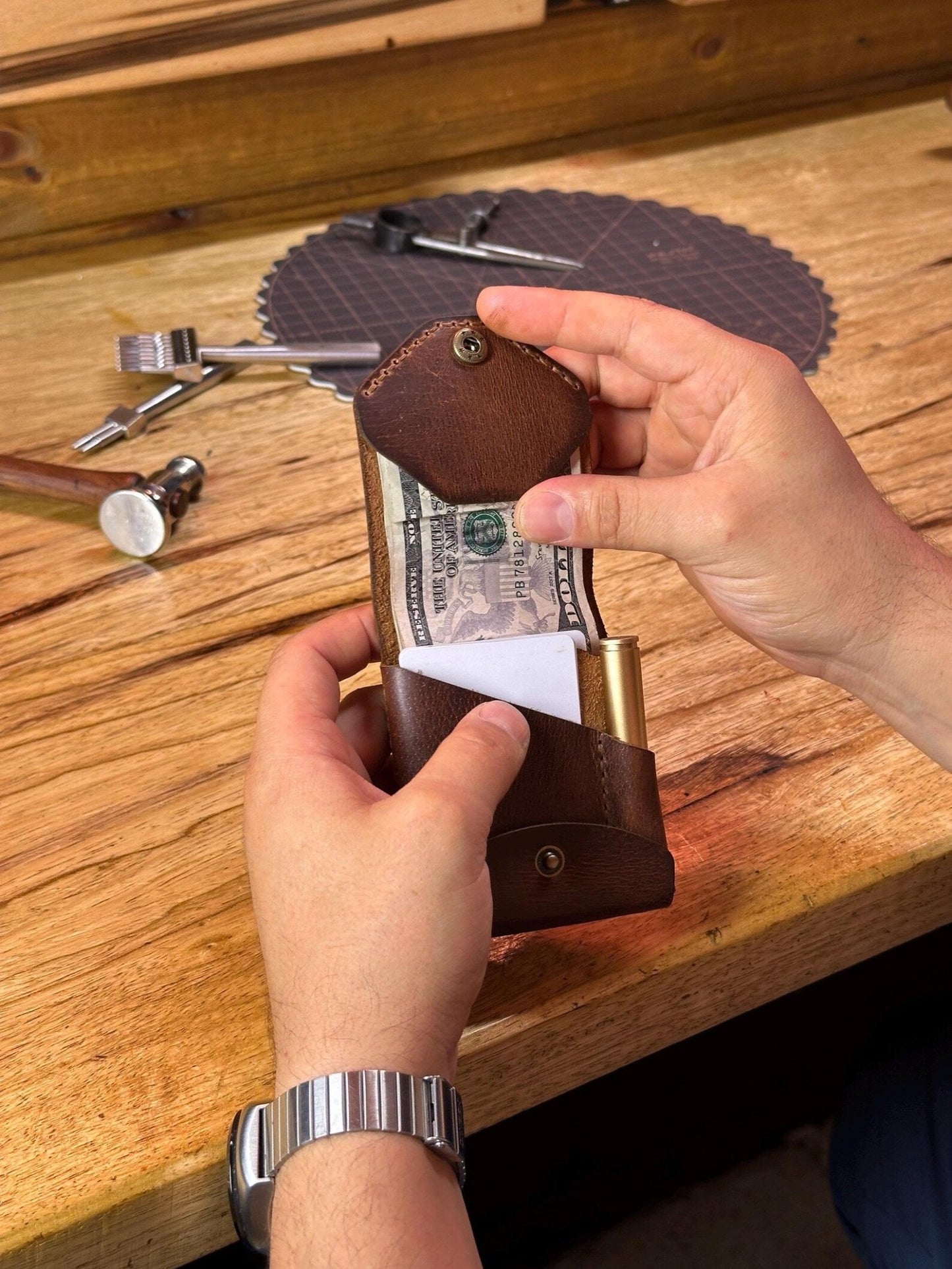 Sorrin Leather Wallet | Handmade Full Grain with Pen Slot