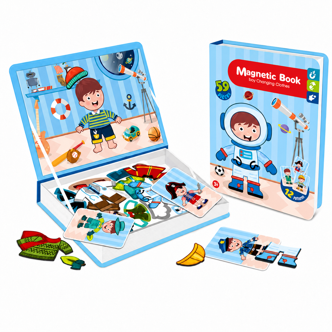 Space Adventure magnetic puzzle book with outfit pieces and an astronaut illustration on the cover