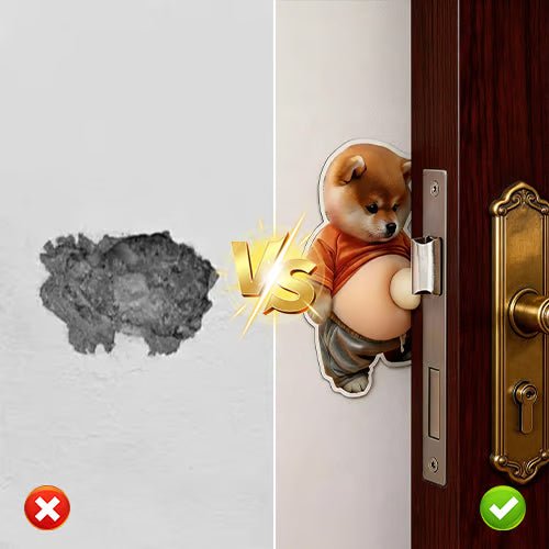 Squeezable 3D Dog Door Stopper Wall Guard Product Image 07