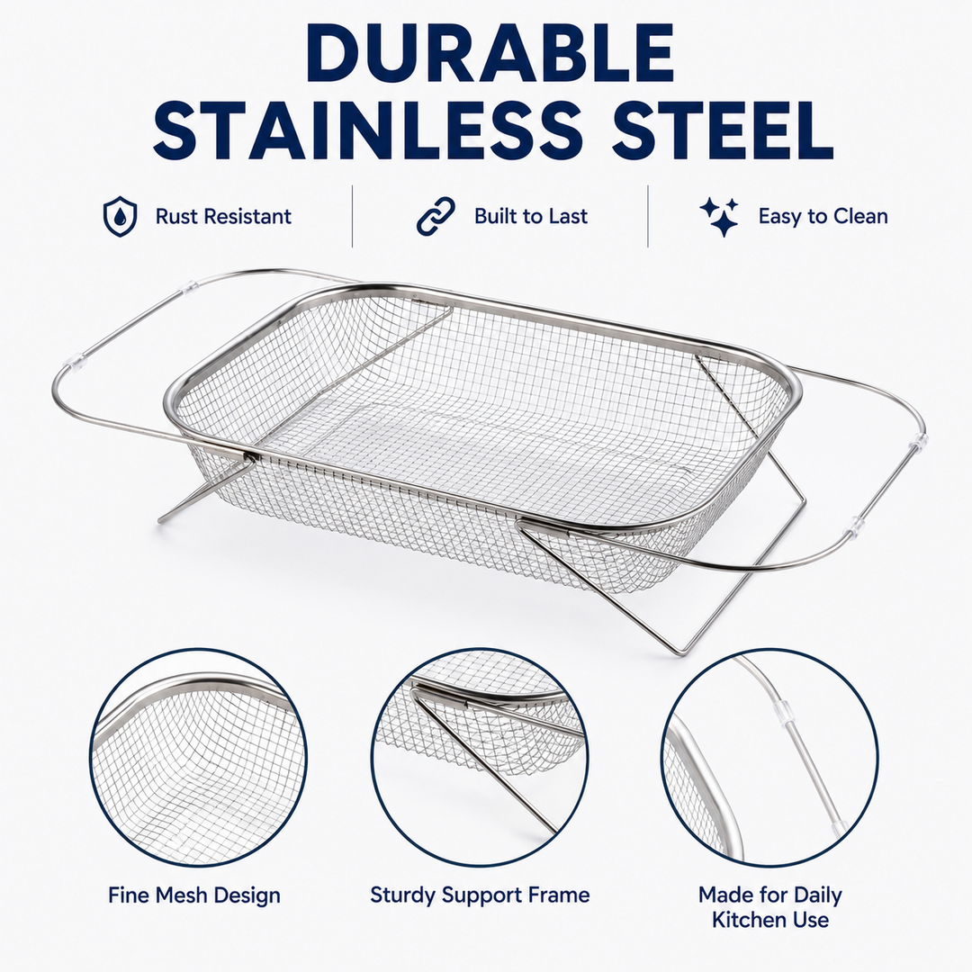 Stainless Steel Over Sink Drainer Basket Product Image 06