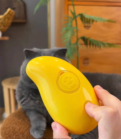 Steamy Brush: Electric Water Spray Pet Grooming Comb 🐾✨ - Zavonix