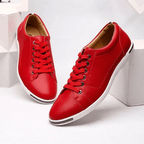 Stepila — Memory Foam Casual Sneakers with Water - Resistant Finish (Red 6) - | Zavonix