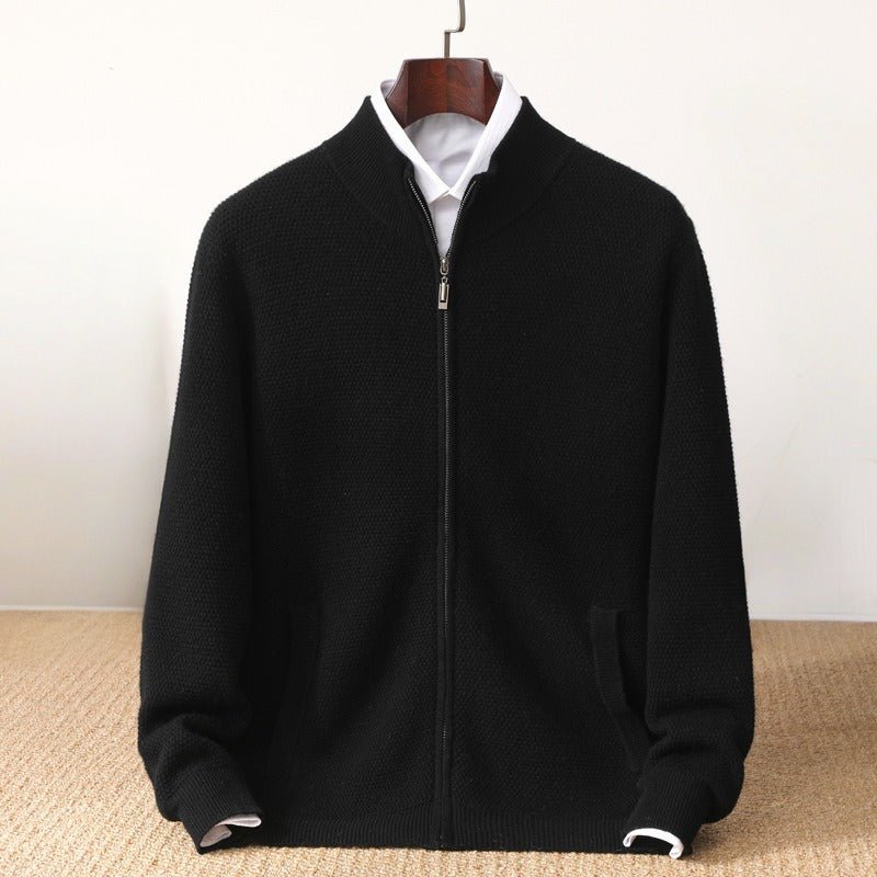 STEWART CASHMERE CARDIGAN (Black XS) - | Zavonix