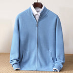 STEWART CASHMERE CARDIGAN (Blue XS) - | Zavonix