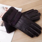 "Stirling" Leather Winter Gloves (Green ) - | Zavonix