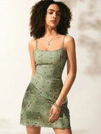 Strapless Summer Dress™ — Own Every Moment with Cool, Confidence - Boosting Elegance (Olive Color S) - | Zavonix