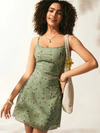 Strapless Summer Dress™ — Own Every Moment with Cool, Confidence - Boosting Elegance (Olive Color S) - | Zavonix