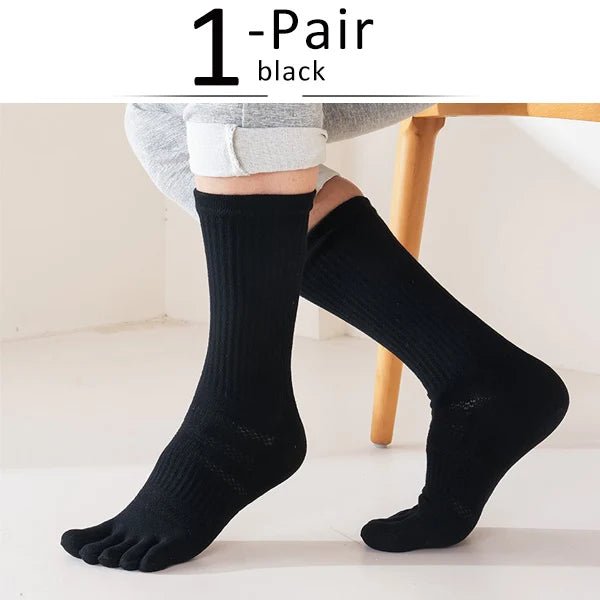 Men's Toe Separation Crew Socks — Breathable High - Crew Comfort (2 EU39 - 44) - | Zavonix