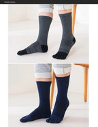Men's Toe Separation Crew Socks — Breathable High - Crew Comfort (2 EU39 - 44) - | Zavonix