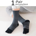 Men's Toe Separation Crew Socks — Breathable High - Crew Comfort (4 EU39 - 44) - | Zavonix