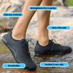 StrideLite Barefoot Shoes — Lightweight Non - Slip Footwear (Grey Women 5 - 5.5 | Men 4.5 | EU 36) - | Zavonix