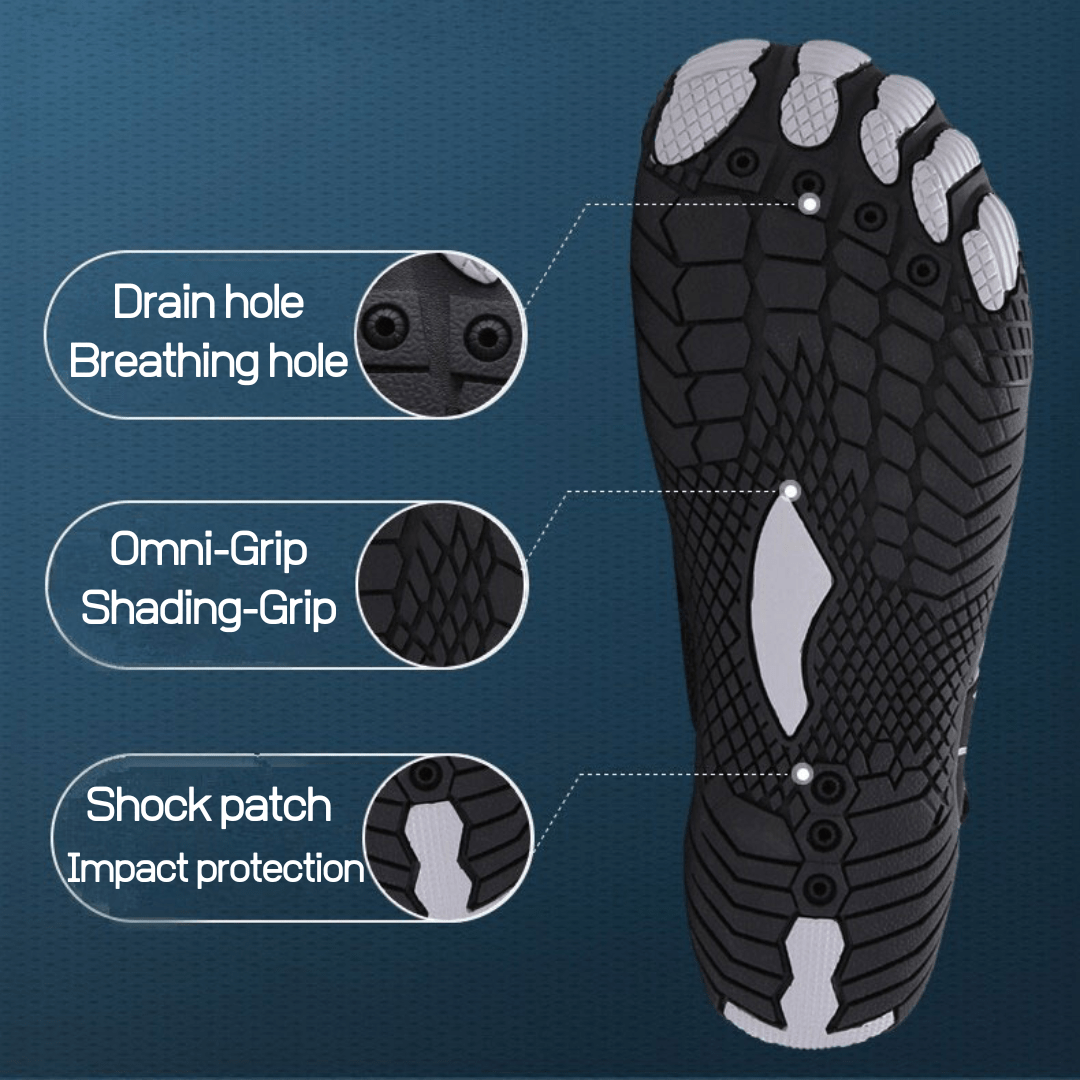 StrideLite Barefoot Shoes — Lightweight Non - Slip Footwear (Grey Women 5 - 5.5 | Men 4.5 | EU 36) - | Zavonix
