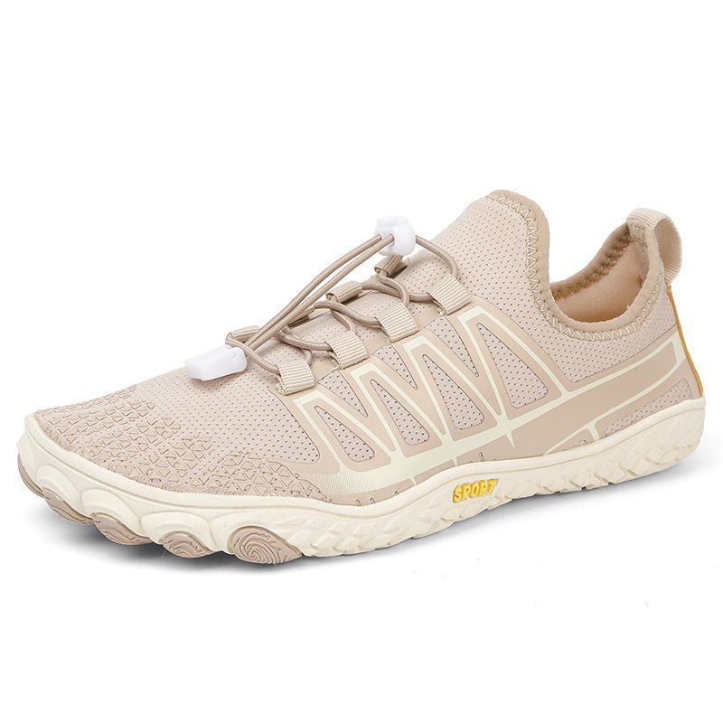Lightweight Barefoot Shoes — Flexible Breathable Vegan Footwear (Beige Women 5 - 5.5 | Men 4.5 | EU 36) - | Zavonix