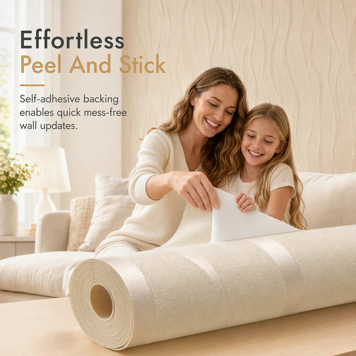 Striped 3D Textured Peel Stick Wallpaper Product Image 05