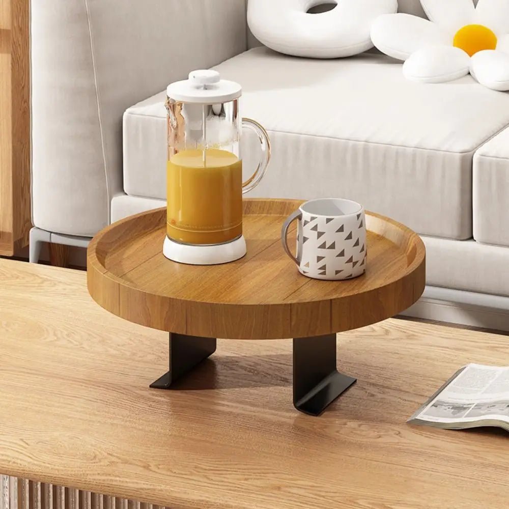 Stylish Armrest Tray with Durable Wooden Surface and Metal Frame – Perfect for Organizing Essentials 2