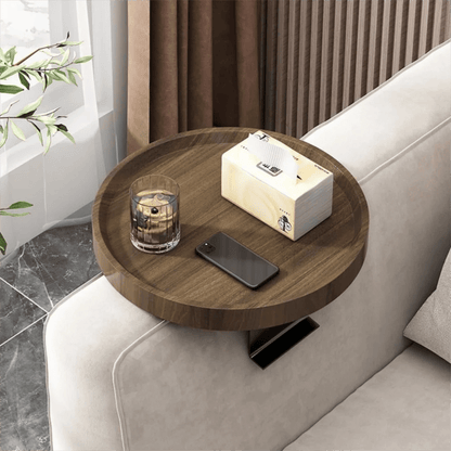 Stylish Armrest Tray with Durable Wooden Surface and Metal Frame – Perfect for Organizing Essentials 1