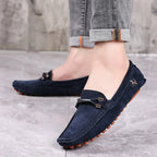 SuedeLux™ Leather Loafers (Black 6) - | Zavonix