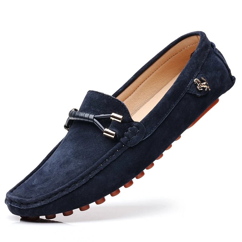 SuedeLux™ Leather Loafers (Black 6) - | Zavonix