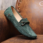SuedeLux™ Leather Loafers (Black 6) - | Zavonix