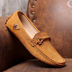 SuedeLux™ Leather Loafers (Black 6) - | Zavonix