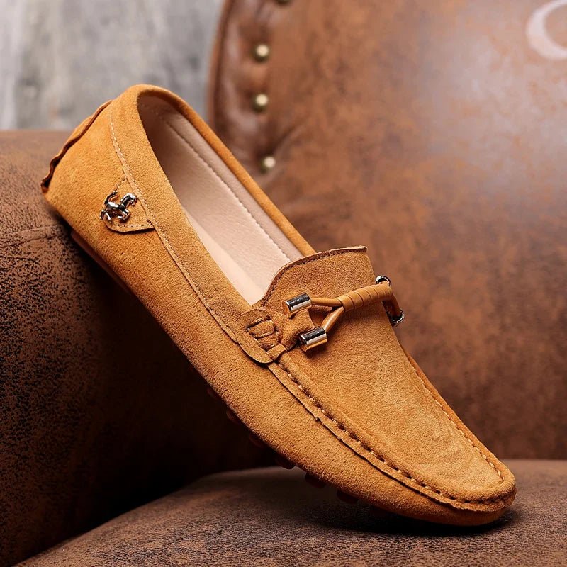 SuedeLux™ Leather Loafers (Black 6) - | Zavonix