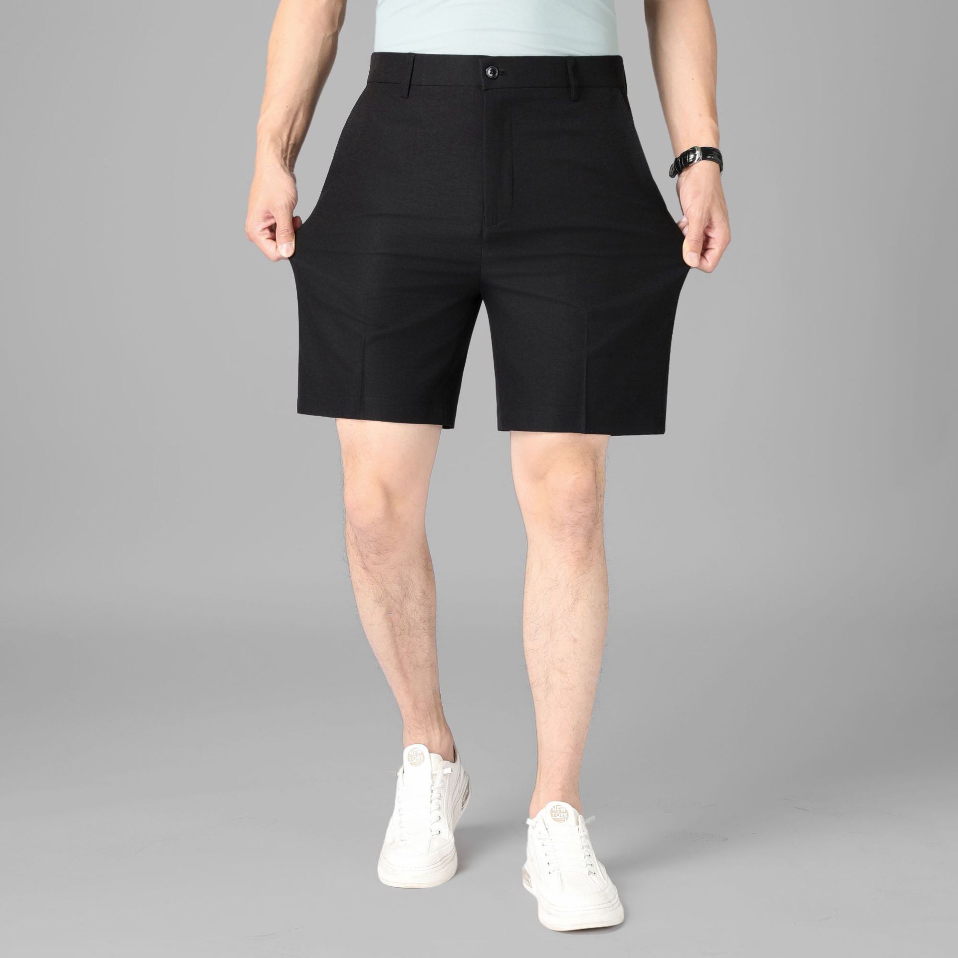 "Svelta Lumina" Custom - Fitted Shorts (Black S) - Shorts | Zavonix
