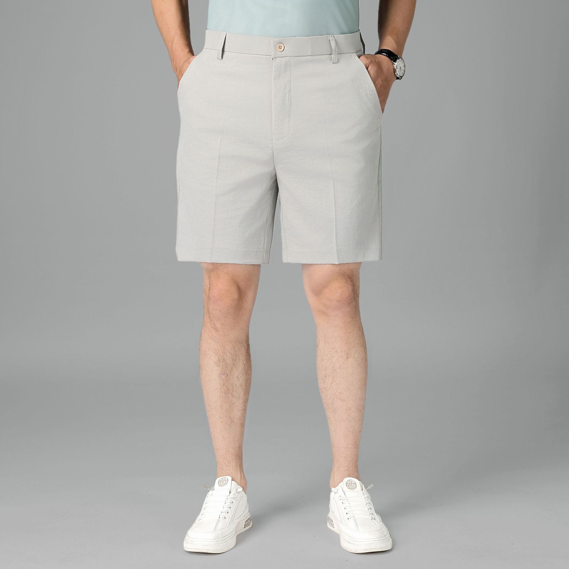 "Svelta Lumina" Custom - Fitted Shorts (Gray S) - Shorts | Zavonix